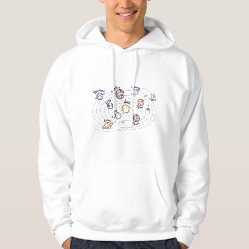 Solar System Planets Kids Knowledge Outer Space Hoodie