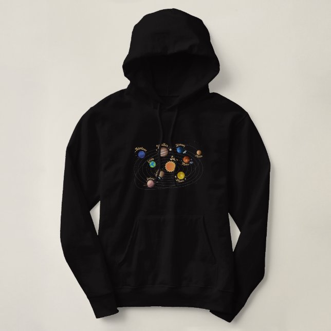 Solar System Planets Kids Knowledge Outer Space Hoodie Zazzle