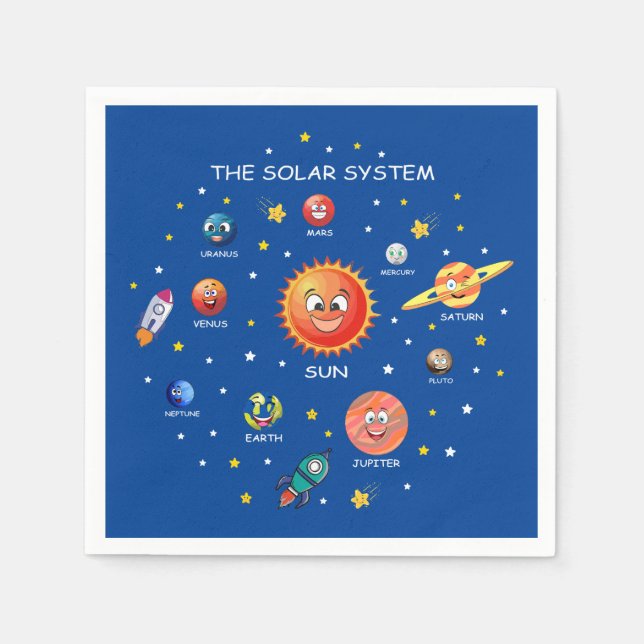 Solar System Planets Napkins (Front)