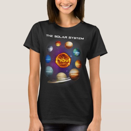 Solar System Planets Science Space Astronomy STEM  T_Shirt