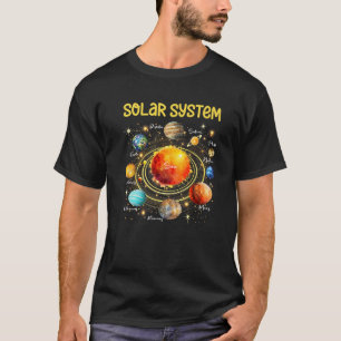 Solar System Planets Science Space Boys Girls STEM T-Shirt