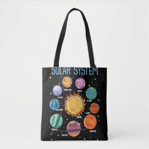 Solar System Planets Science Space Boys Girls STEM Tote Bag