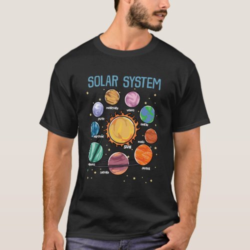 Solar System Planets Science Space Stem T_Shirt