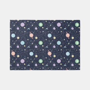 Solar System Planets Seamless Pattern Outdoor Rug