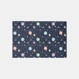 Solar System Planets Seamless Pattern Outdoor Rug