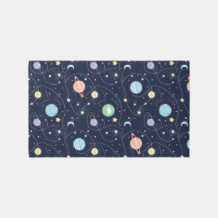 Solar System Planets Seamless Pattern Outdoor Rug