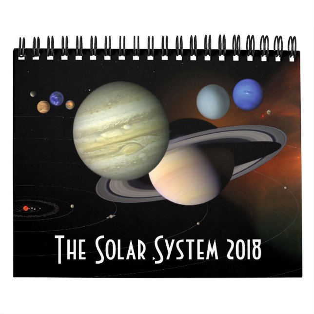 Solar System Planets Space Astronomy 2018 Calendar (Cover)