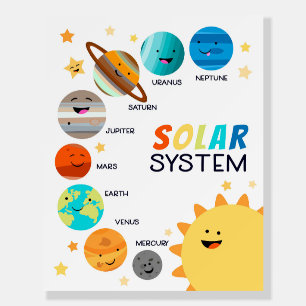 Solar System Planets Space Educational Homeschool Foam Board