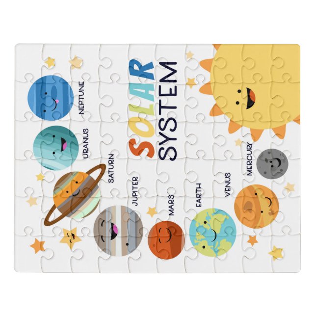 Solar System Planets Space Educational Homeschool Jigsaw Puzzle (Puzzle Horizontal)