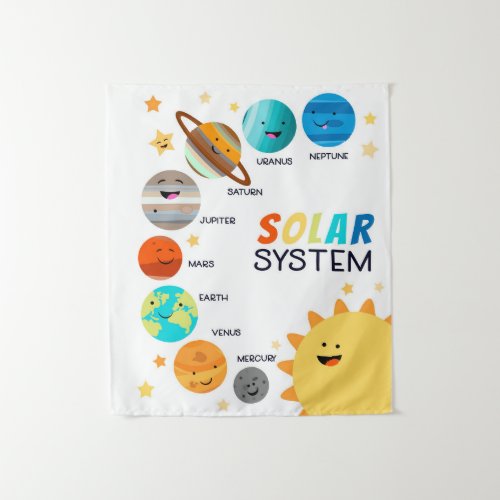 Solar System Planets Space Educational Homeschool  Tapestry