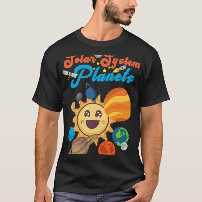 Solar System Planets Space Science Education Boys T-Shirt (Front)