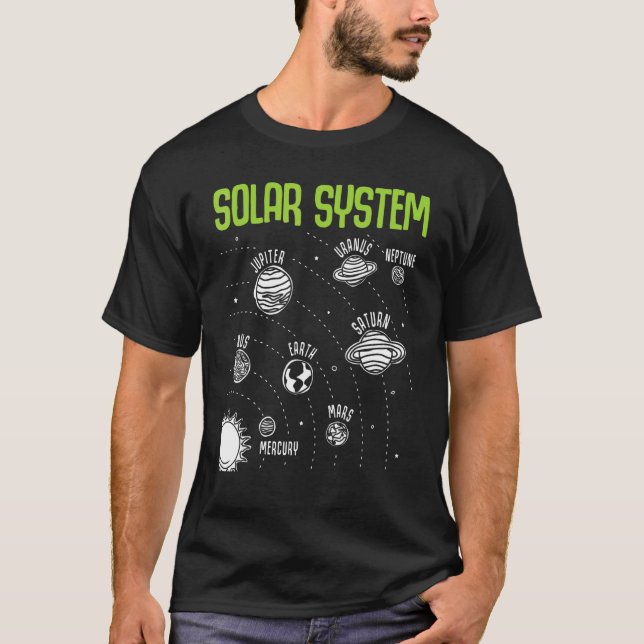Solar System Planets Space STEM Science Teacher Sc T-Shirt (Front)