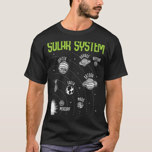 Solar System Planets Space STEM Science Teacher Sc T-Shirt (Front)