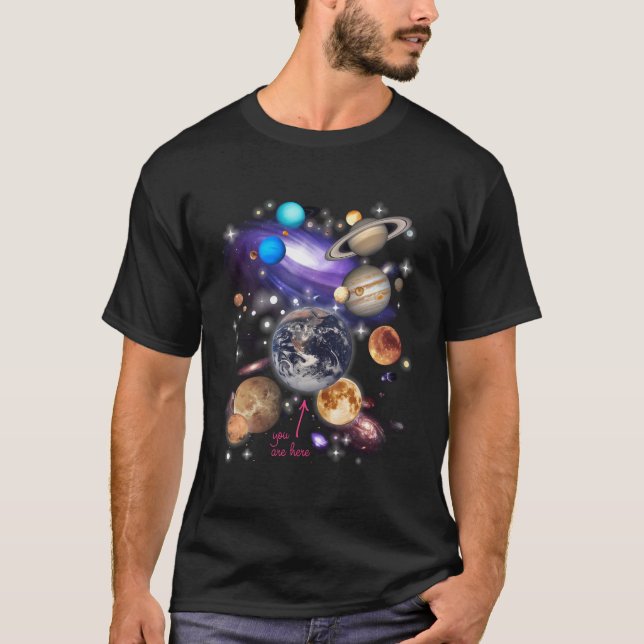 Solar System Planets Space T-Shirt (Front)