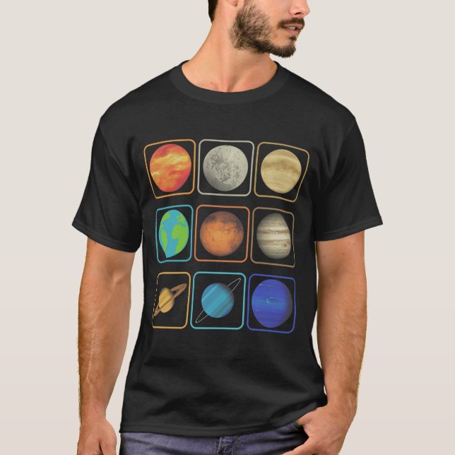 Solar System Planets T-Shirt (Front)
