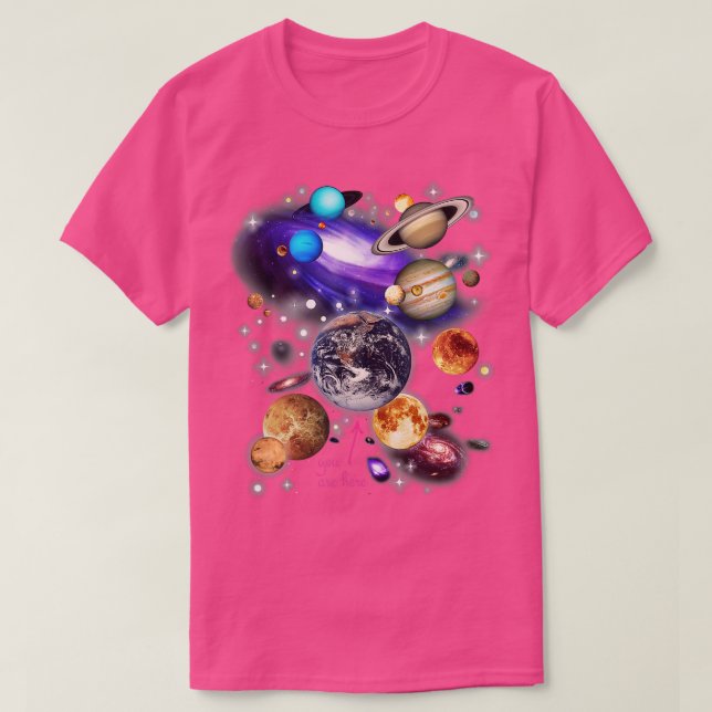 Solar System Planets  T-Shirt (Design Front)