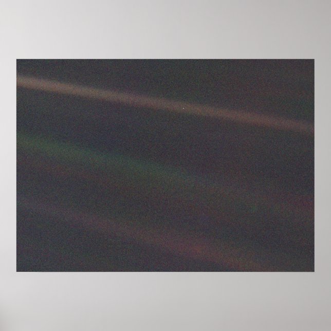 Solar System Portrait - Earth as 'Pale Blue Dot' Poster (Front)