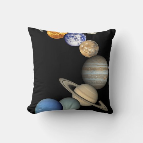 Solar System Poster Print Throw Pillow