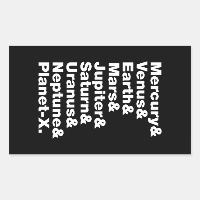 Solar System Rectangular Sticker (Front)