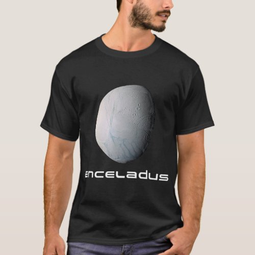Solar System Saturn Moon Enceladus Space Astronomy T_Shirt