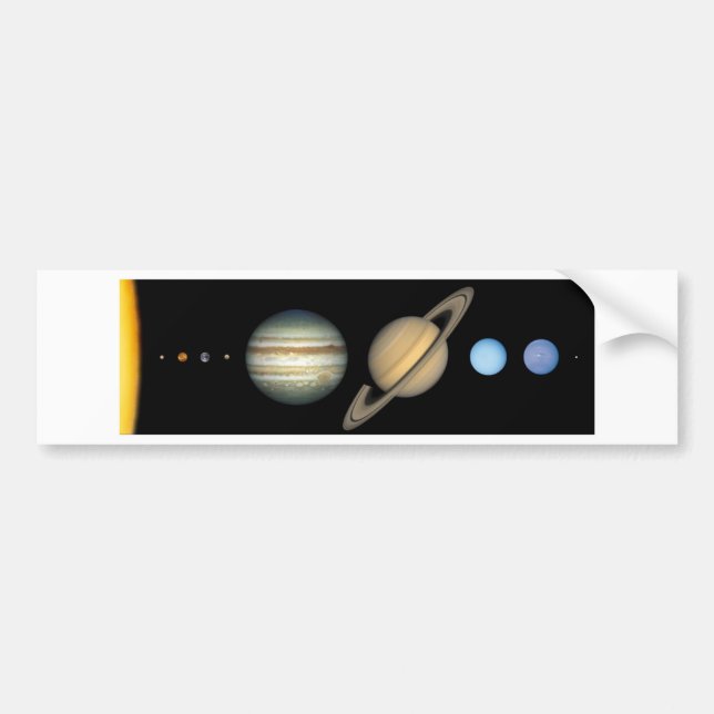 Solar System scale Bumper Sticker (Front)