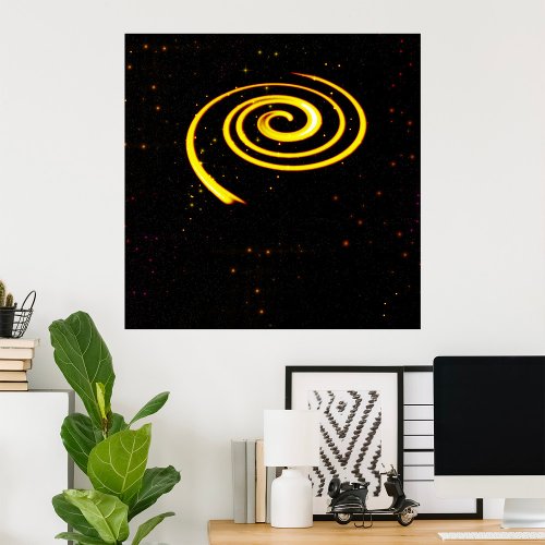 Solar System Starry Sky Poster