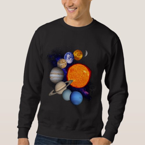 Solar System Sun Planets Milky Way Galaxy Science Sweatshirt