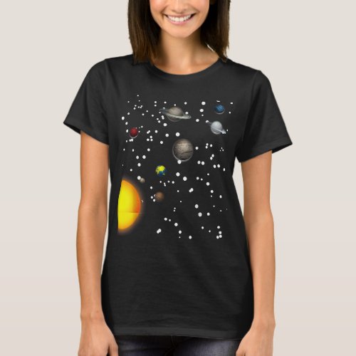 Solar System Universe Educational Astronomy T_Shirt