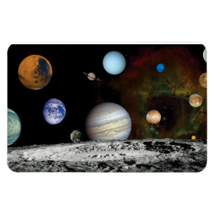 Solar System Voyager Images Montage Space Photos Magnet