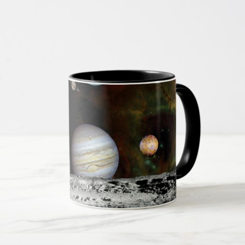 Solar System Voyager Images Montage Space Photos Mug