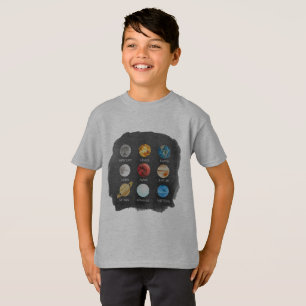 Solar System Watercolor Kids TShirt