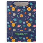 Solar System with Sun and Planets Personalized Clipboard