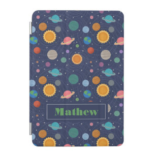 Solar System with Sun and Planets Personalized iPad Mini Cover