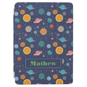 Solar System with Sun and Planets Personalized iPad Air Cover