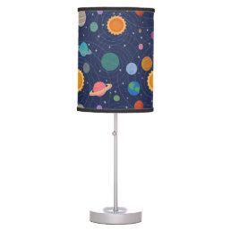 Solar System with Sun and Planets Table Lamp