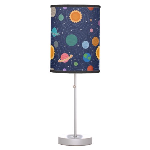 Solar System with Sun and Planets Table Lamp