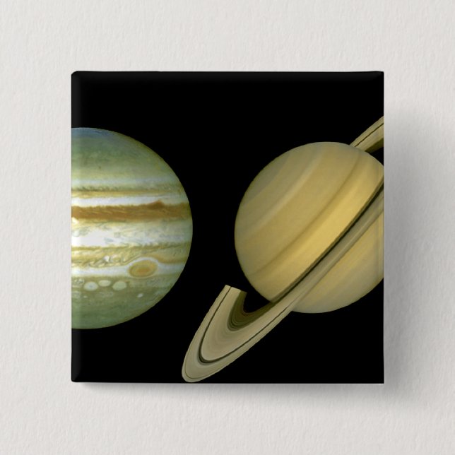 Solar Sytem ~ Long View Pinback Button (Front)