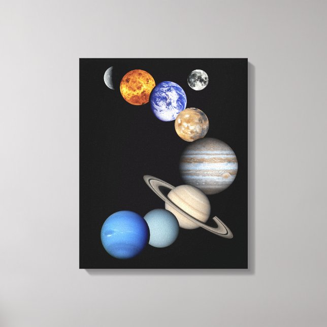 Solar Sytem Montage Canvas Print (Front)