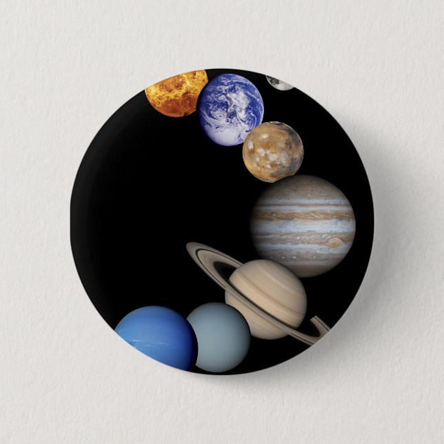 Solar Sytem Montage Pinback Button (Front)