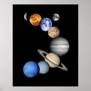 Solar Sytem Montage Poster