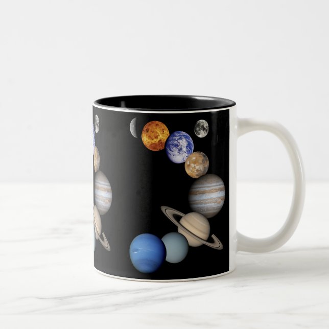 Solar Sytem Montage Two-Tone Coffee Mug (Right)