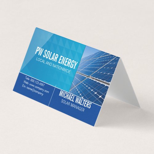Solar Tech House Power Logo  Energy Business Card