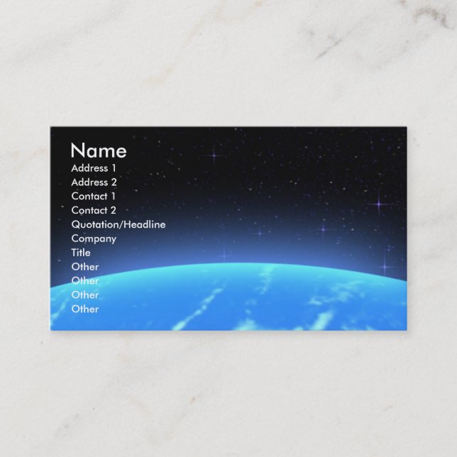 Solar View 10 Business Card (Front)