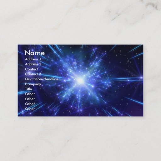 Customizable Solar View 11 Business Card