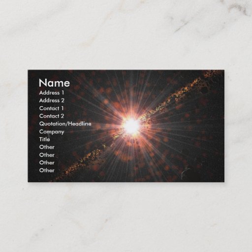 Customizable Solar View 5 Business Card