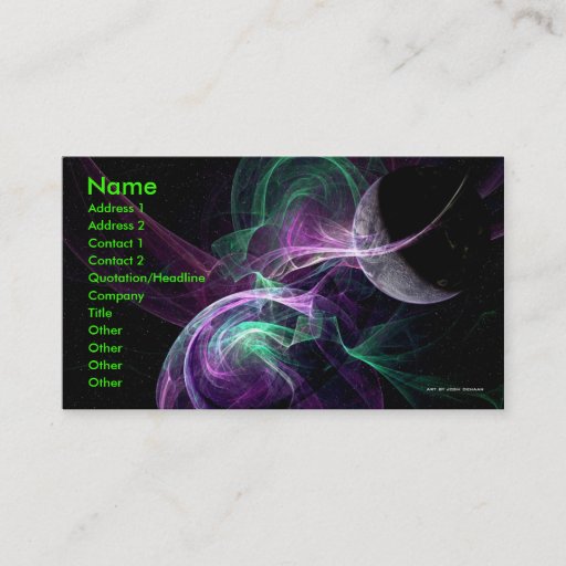 Customizable Solar Winds Embrace Business Card Template