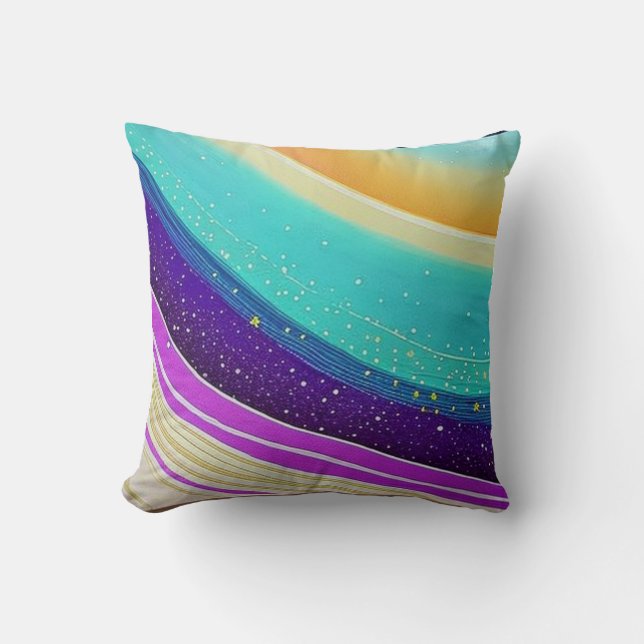 Solar Winds Poster Throw Pillow (Front)