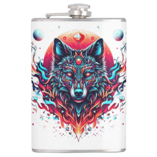 Solar Wolf Totem – Fire & Moonlight Fusion Flask