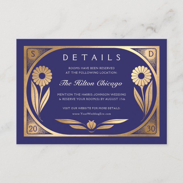 SOLARA II : Wedding Details Card (Front)