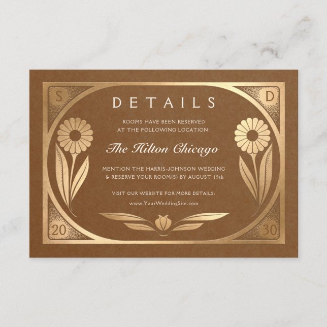 SOLARA III : Wedding Details Card (Front)